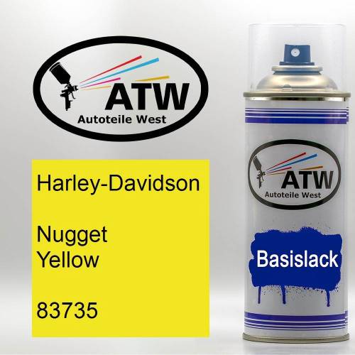 Harley-Davidson, Nugget Yellow, 83735: 400ml Sprühdose, von ATW Autoteile West.